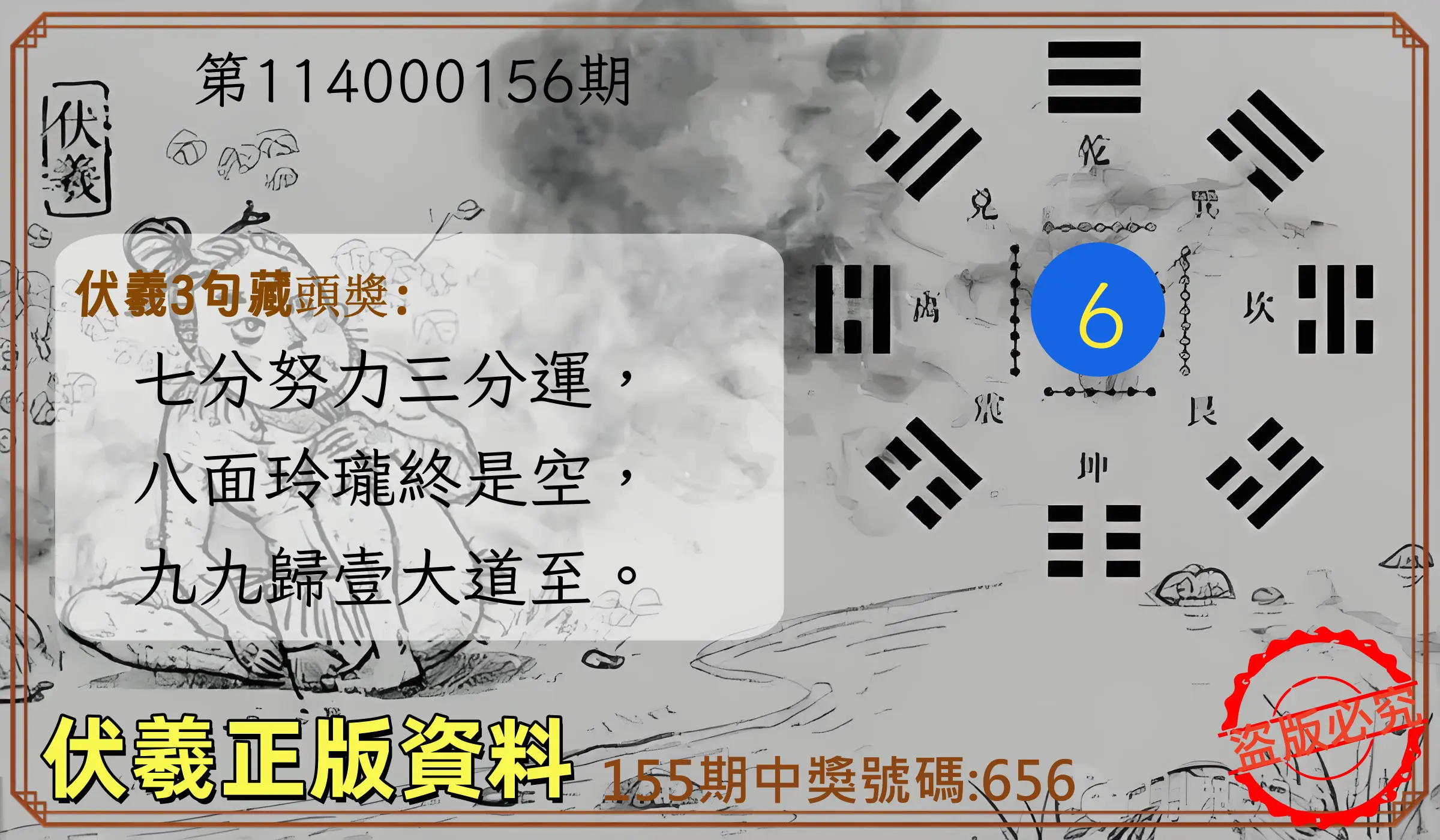 3星彩第114000156期伏羲正版資料