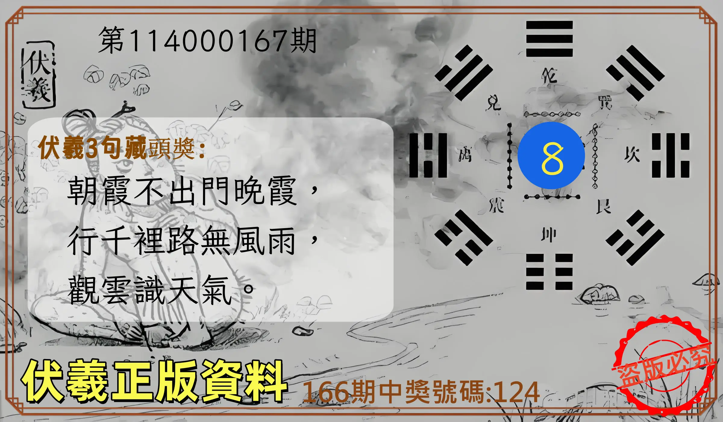 3星彩第114000167期(07/10)伏羲正版資料