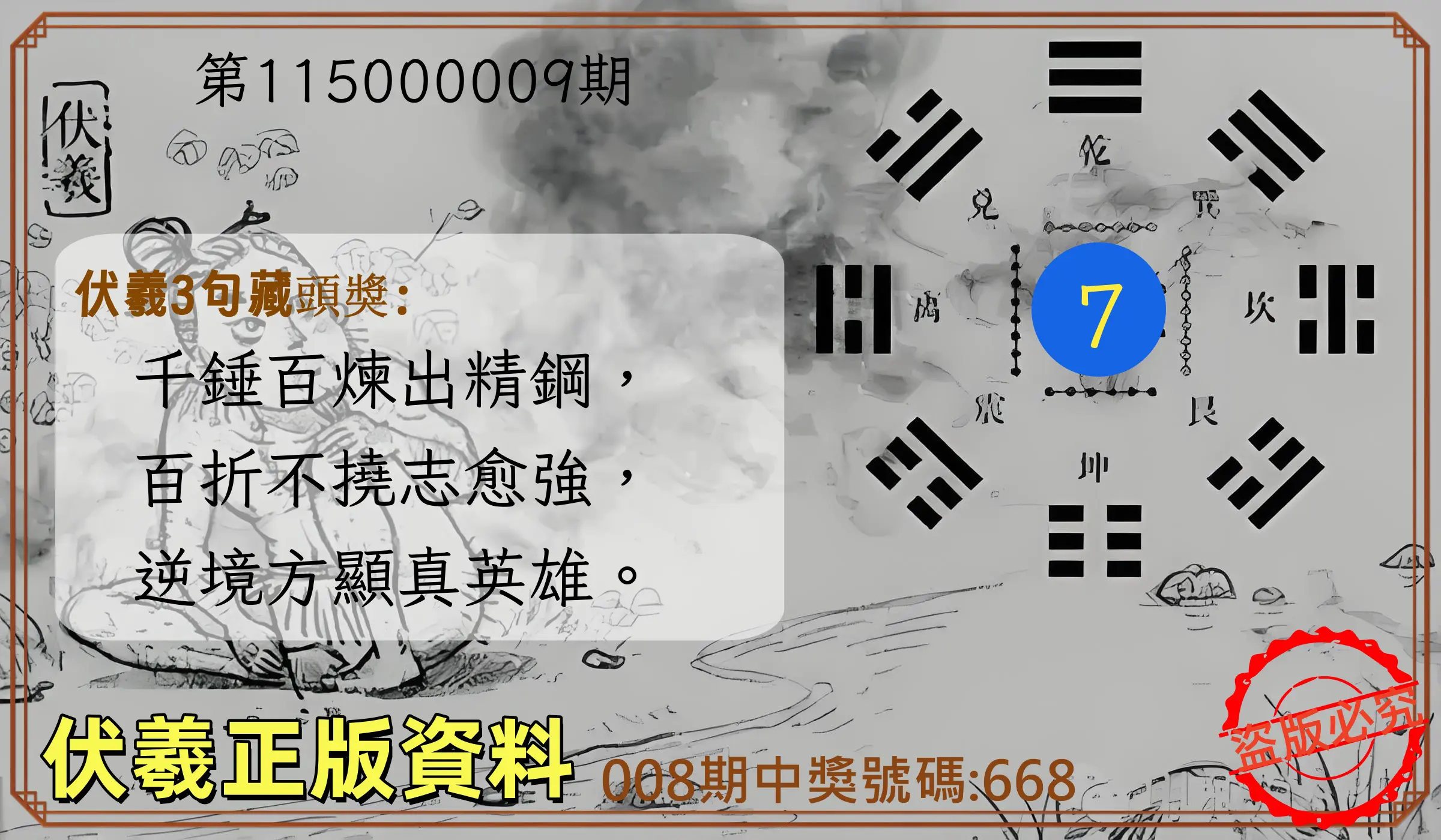 3星彩第115000009期(01/10)伏羲正版資料