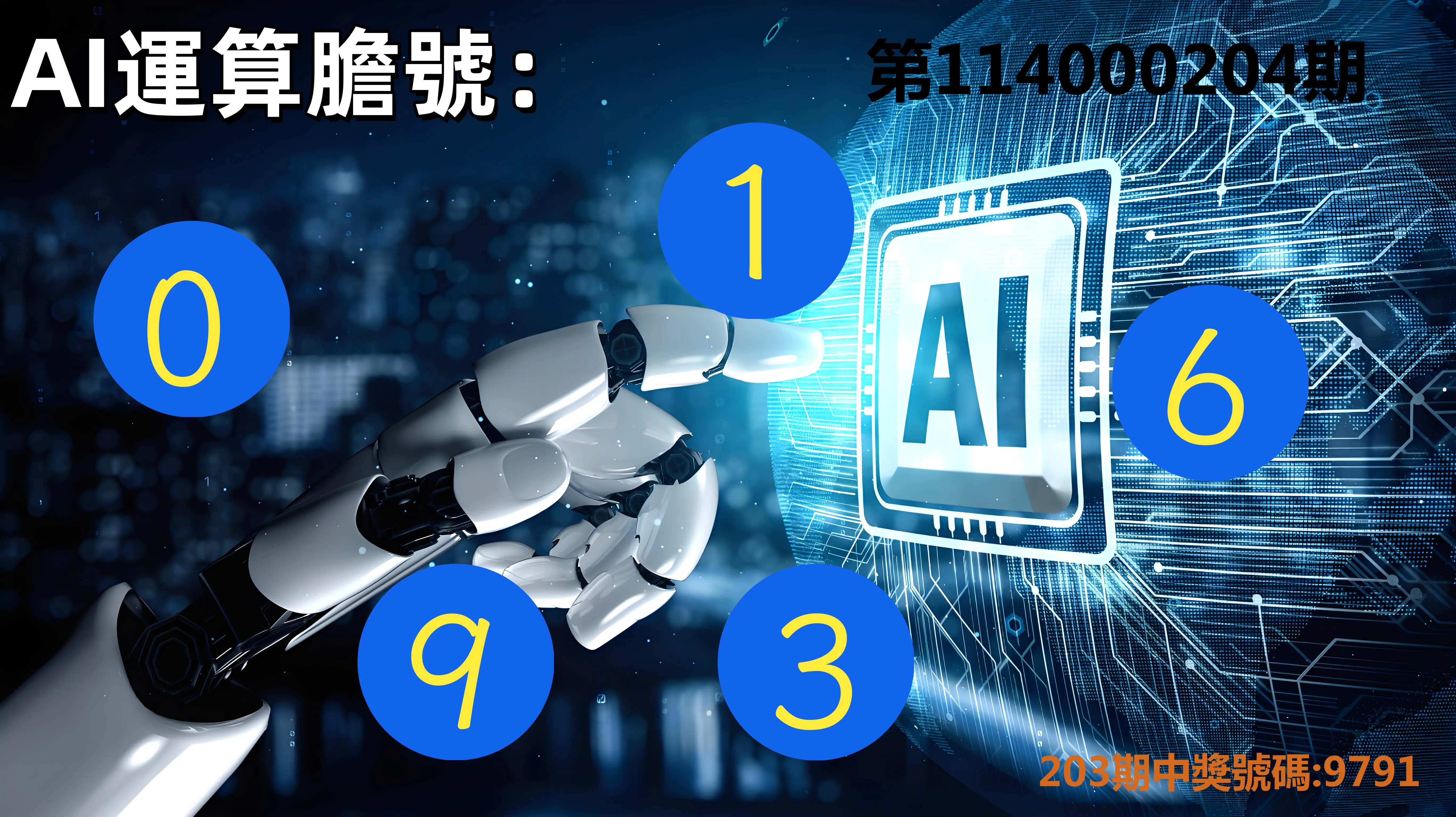 4星彩第114000204期(08/22)AI運算膽號
