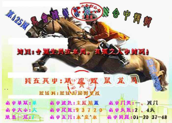 六合彩125期马会传真-综合报