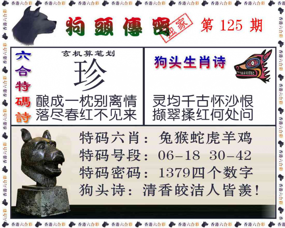 六合彩125期狗头传密