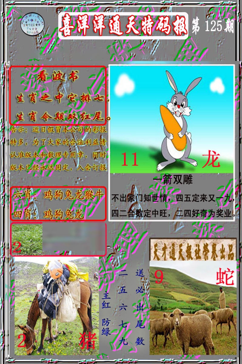 六合彩125期洋通报