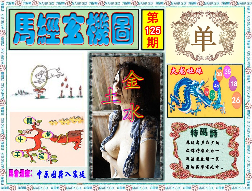 六合彩125期马经玄机图（荐）