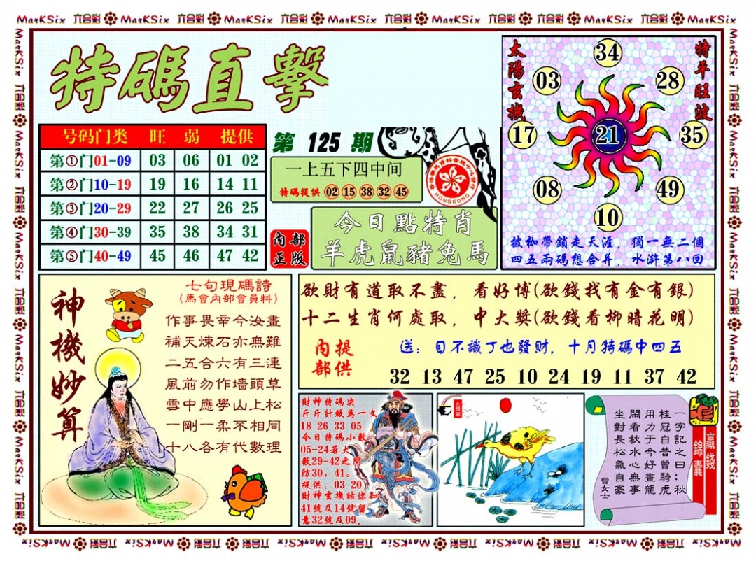 六合彩125期特马直击