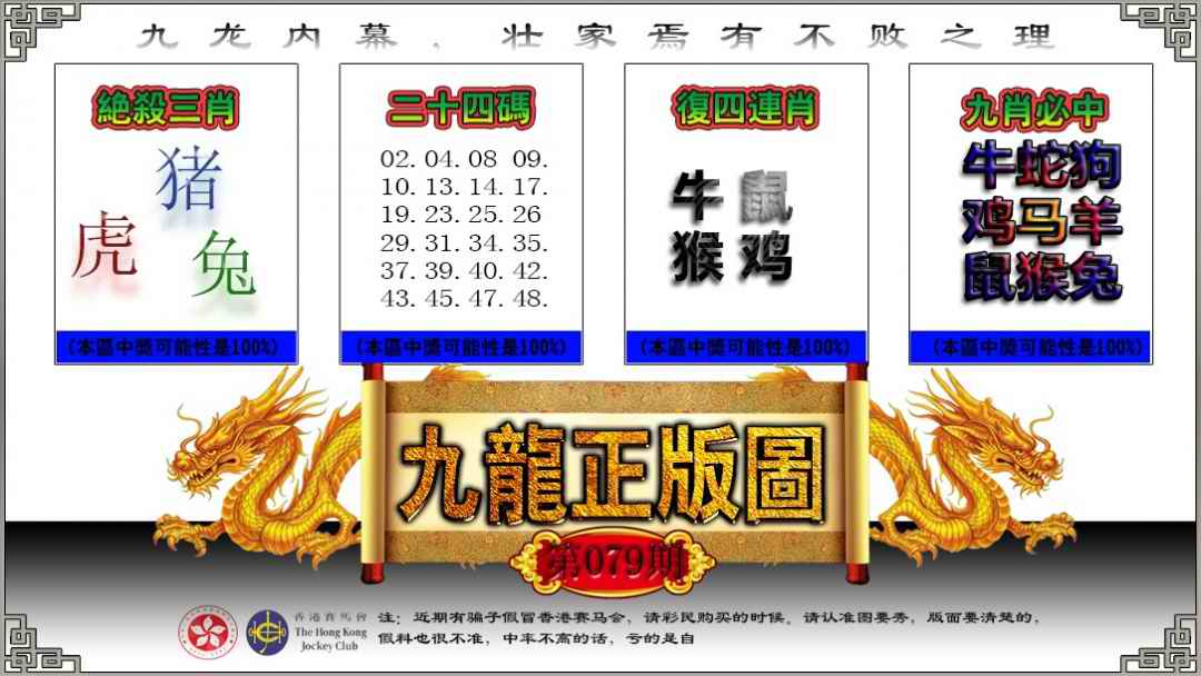 六合彩079期九龙正版图