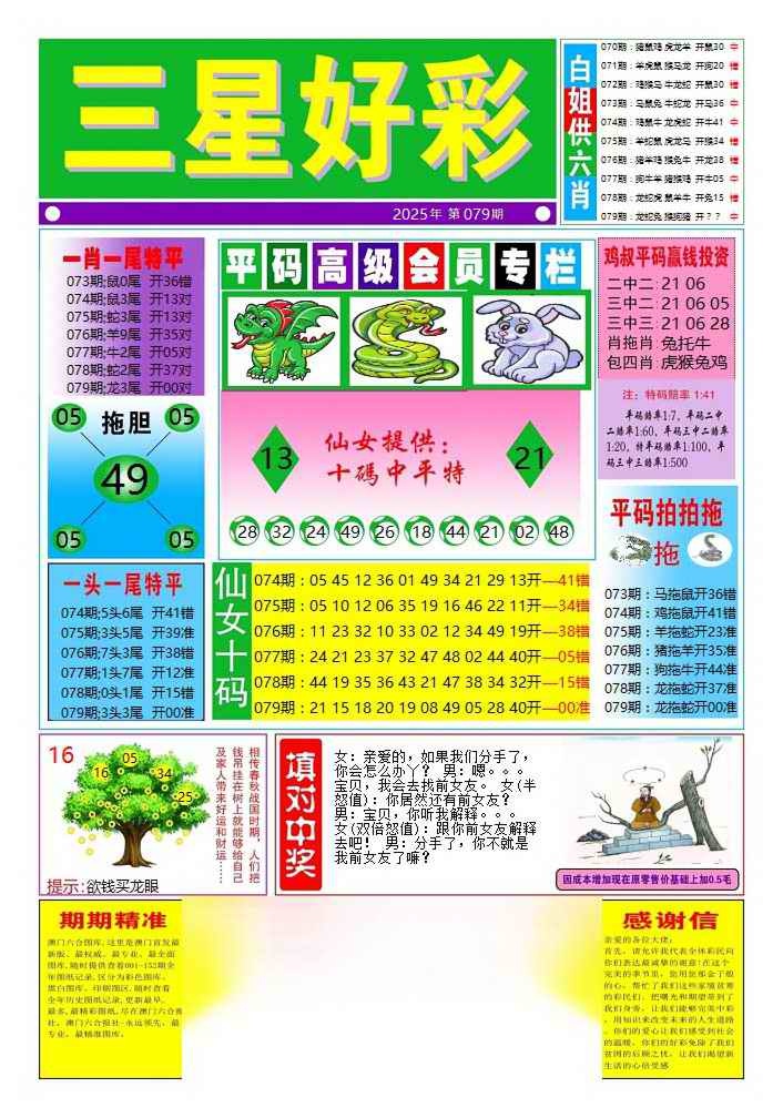 六合彩079期三星好彩4