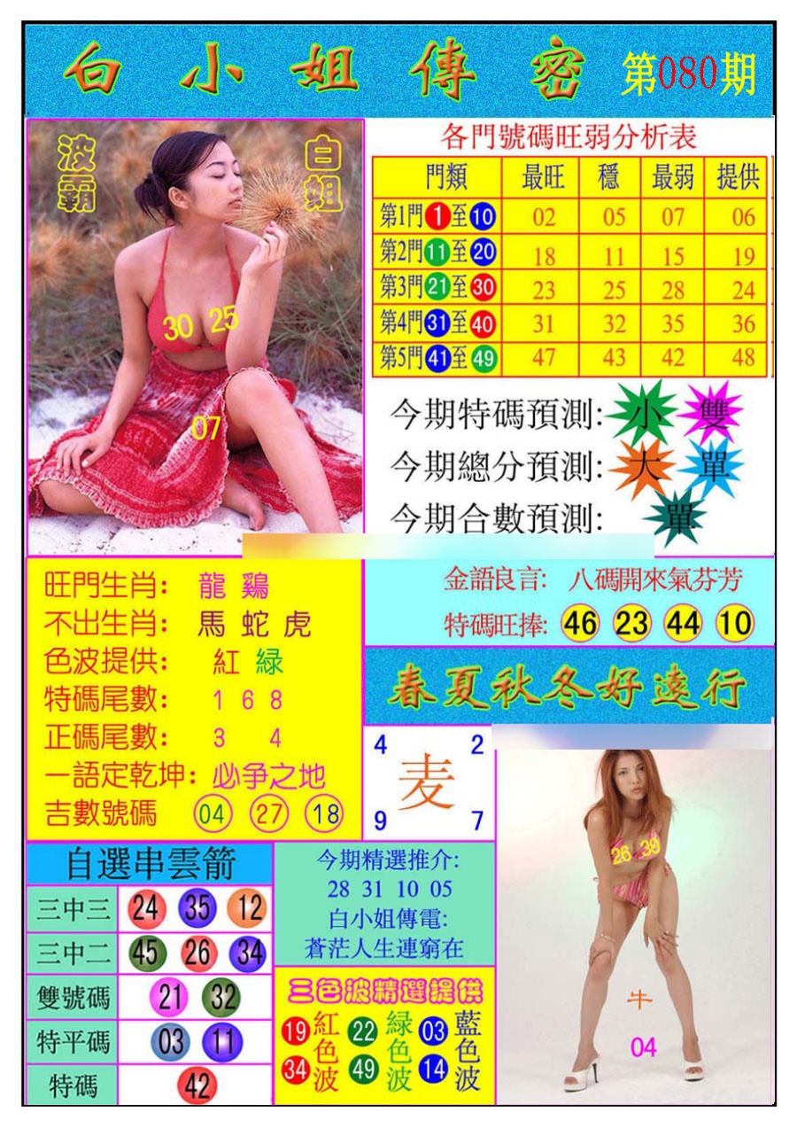 六合彩080期白小姐传密